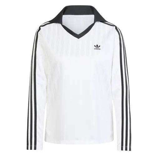 Áo Polo Dài Tay Nữ Adidas V-Neck Long Sleeve Tee W White JD2605 Màu Trắng Size L (Form Á)