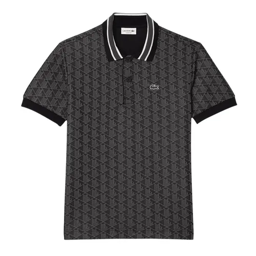 Áo Polo Nam Lacoste Classic Fit Monogram DH1417 4PC Màu Đen Size 5