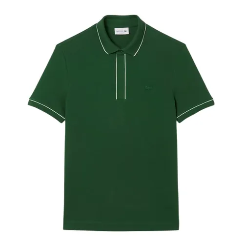 Áo Polo Nam Lacoste Men's Regular Fit Paris Stretch Piqué PH8184_132 Màu Xanh Lá Size 3