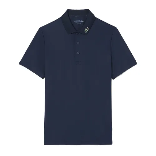 Áo Polo Nam Lacoste Regular Fit UV Protect Golf DH2341_166 Màu Xanh Navy Size 5