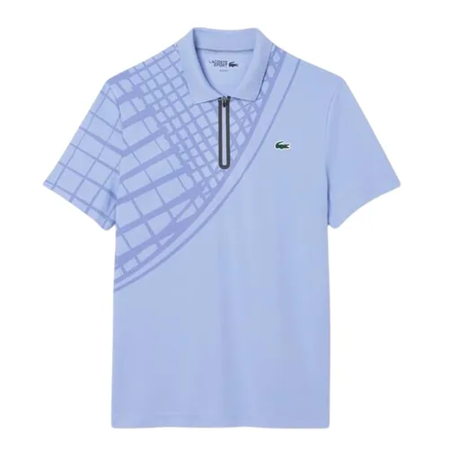 Áo Polo Nam Lacoste Ultra Dry Printed Slim Fit Tennis DH4756_5QD Màu Tím Nhạt Size 3