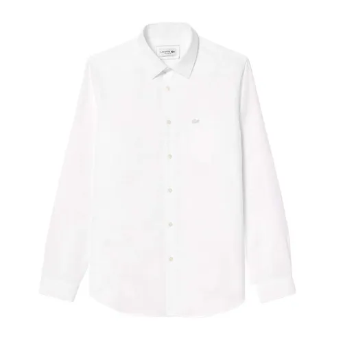 Áo Sơ Mi Dài Tay Nam Lacoste Regular Fit Cotton Shirt CH8522 001 Màu Trắng Size 41