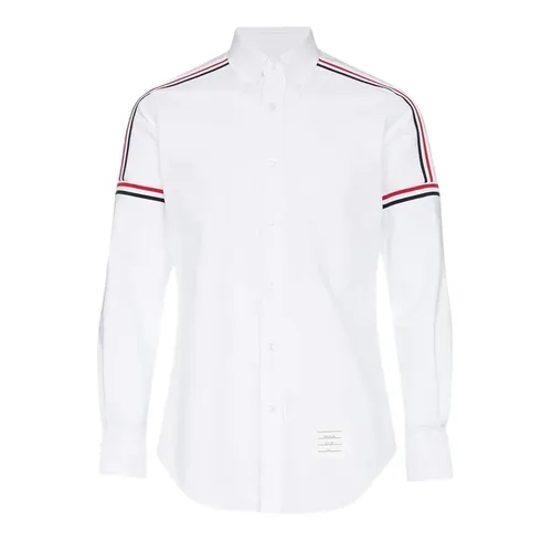 Áo Sơ Mi Nam Thom Browne In White Oxford Elastic Long Sleeve MWL270A F0313 100 Màu Trắng Size 2