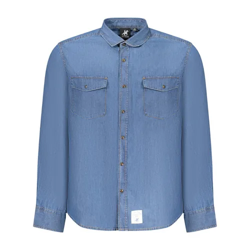 Áo Sơ Mi Nam U.S. Grand Polo AU02835POSTER_BLA2001 Màu Xanh Jean Size S