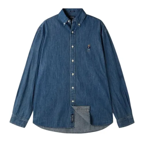 Áo Sơ Mi Nam WHOAU Steve Denim Shirts WHYJF4823U Màu Xanh Navy