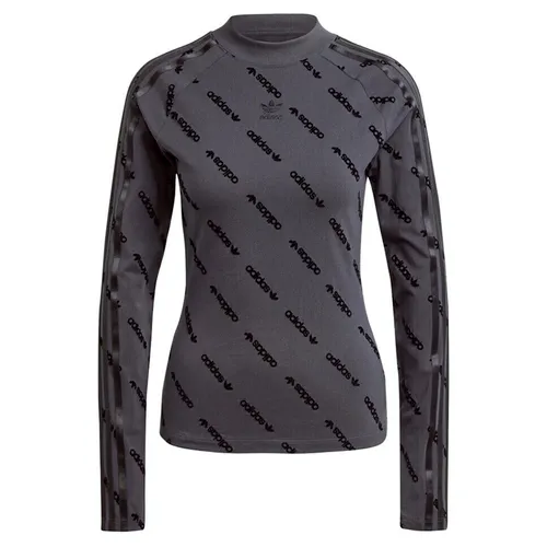 Áo Thun Dài Tay Nữ Adidas Mono LS Top JE8355 Màu Xám Đậm Size S