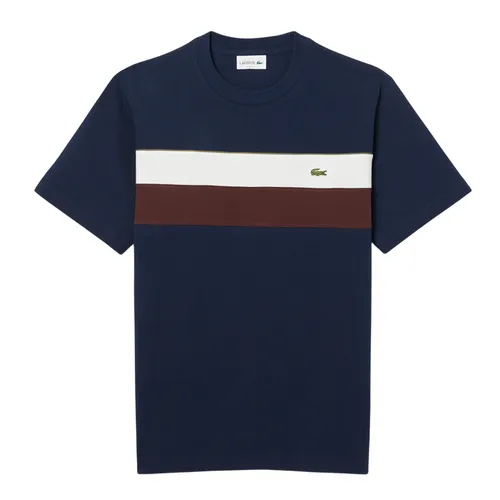 Áo Thun Nam Lacoste Men's Jersey Colorblock T-Shirt TH5890 6WZ Màu Xanh Navy Size 3