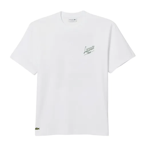 Áo Thun Nam Lacoste Multi Print Jersey T-Shirt TH5948 001 Màu Trắng Size 4