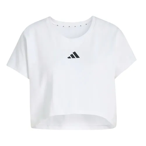 Áo Thun Nữ Adidas Power Workout 3-Striped Cropped Boxy T-Shirt KE8050 Màu Trắng Size S