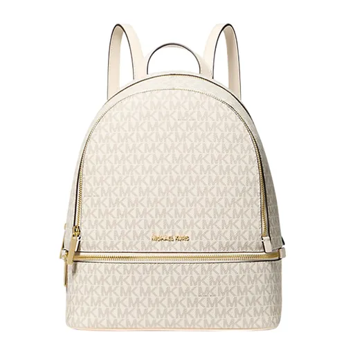 Balo Nữ Michael Kors MK Rhea Medium Signature Logo Backpack 35S5GRAB2B Màu Trắng
