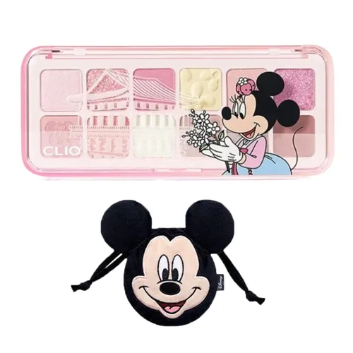 Bảng Phấn Mắt 12 Ô Clio Pro Eye Palette Air Limited 104 Gyeonghoeru Flower Festival + Tặng Kèm Túi Mickey