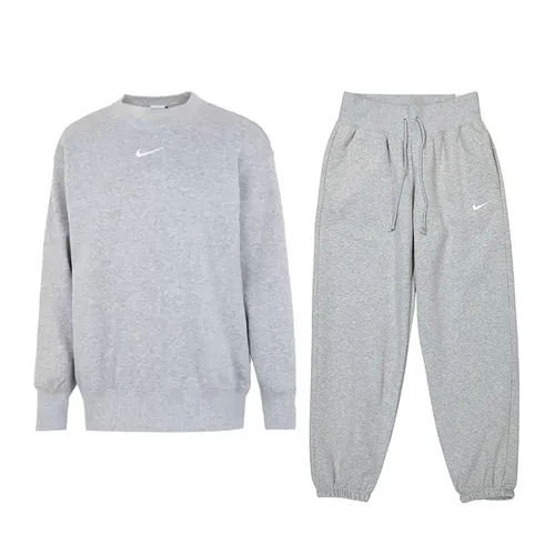 Bộ Quần Áo Nỉ Nữ Nike Sportswear DQ5734-063 / DQ5888-063 Màu Xám Size M (Form Á)
