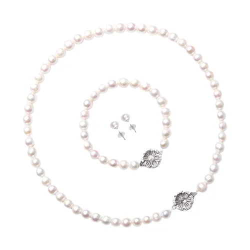 Bộ Trang Sức Ngọc Trai Nữ Jessica Pearl Blooming Spring JS19 Màu Trắng Ngà