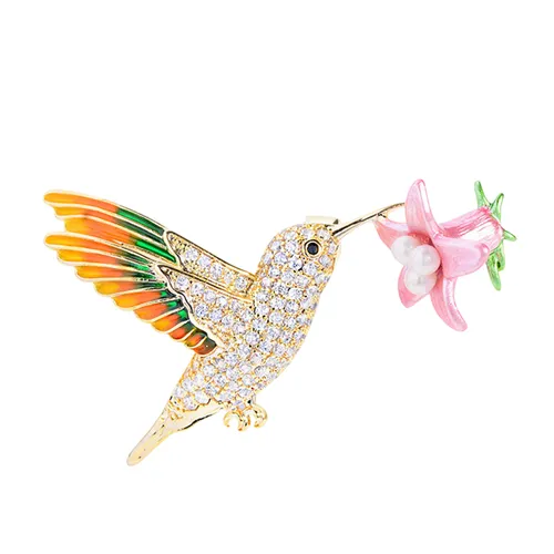 Cài Áo Nữ Meri Bloom Hummingbird BR967 Phối Màu