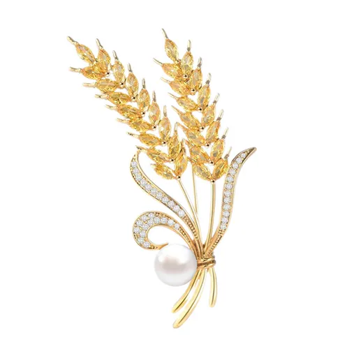 Cài Áo Nữ Meri Golden Barley BR953 Màu Vàng Gold