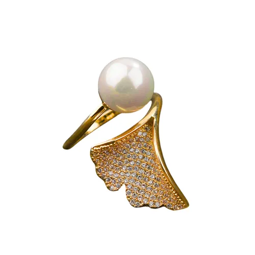 Cài Khăn Nữ Meri Ginkgo Pearl BR945 Màu Vàng Gold