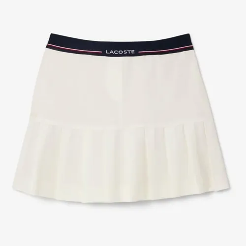Chân Váy&nbsp;Nữ Lacoste Pleated Wool Blend Skirt JF5323_XFJ Màu Trắng Size 34