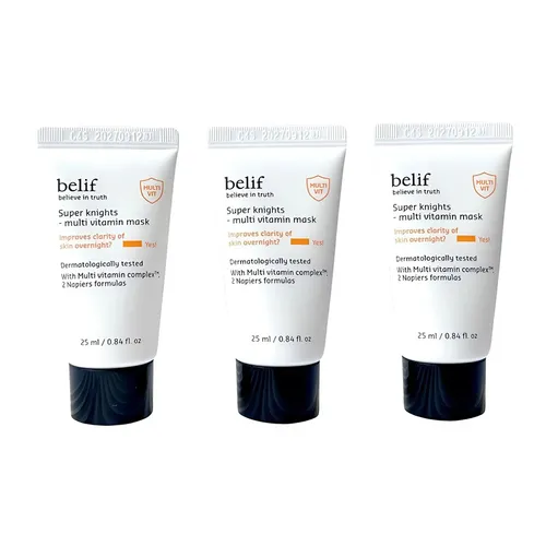 Combo 3 Tuýt Mặt Nạ Ngủ Dưỡng Sáng Da Belif Super Knight Multi Vitamin Mask (25ml x 3)
