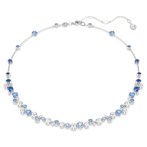 Dây Chuyền Nữ Swarovski Constella Necklace Mixed Cuts, Blue, Rhodium Plated 5732255 Màu Xanh Bạc