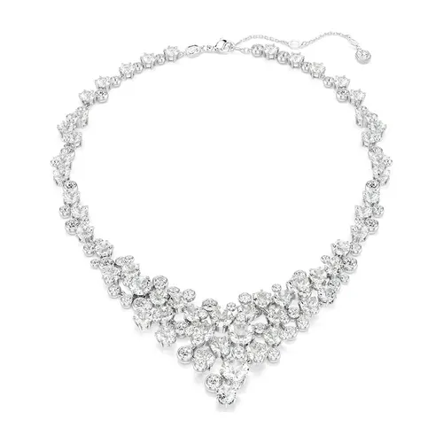 Dây Chuyền Nữ Swarovski Constella Necklace Mixed Cuts, Clasp, White, Rhodium Plated 5732249 Màu Bạc