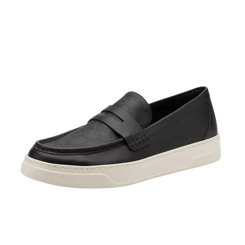 Giày Lười Nam Coach Hybrid Loafer With Signature Canvas CBX05 Màu Đen Size 7