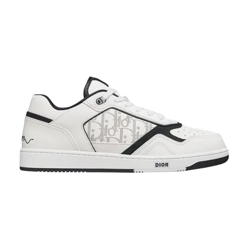 Giày Sneaker Nam Dior B27 Uptown Low-Top White And Black Smooth Calfskin 3SN272ABW H069 Màu Trắng Size 39