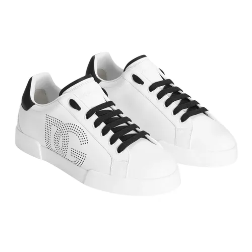 Giày Sneaker Nam Dolce & Gabbana D&G Sport Portofino 'White Black' CS2324 AV066 89697 Màu Trắng Size 39
