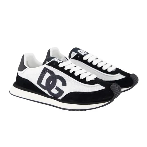 Giày Sneaker Nam Dolce & Gabbana DG Cushion Mixed-material Black/White CS2288 A5355 8I050 Màu Đen Trắng Size 40