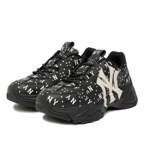 Giày Thể Thao MLB BigBall Chunky Saffiano Diamond Monogram New York Yankees Black 3ASHMS13N-50BKS Màu Đen Size 240