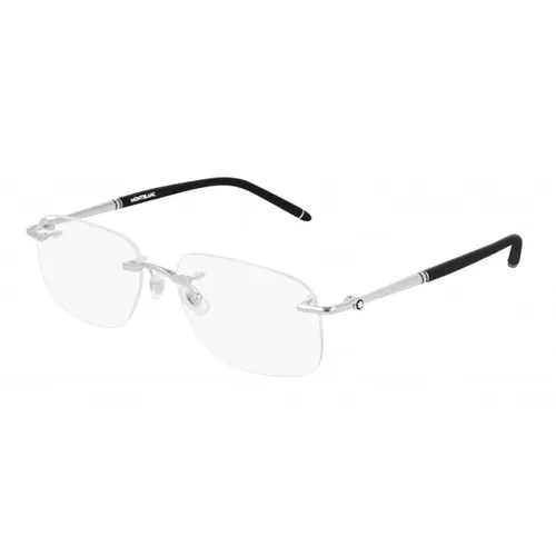 Gọng Kính Nam Montblanc MB0444O 002 Màu Bạc - Đen