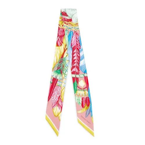 Khăn Lụa Nữ Hermès Twilly Danse Pacifique Ribbon Scarf Pink Màu Hồng