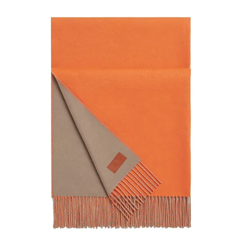 Khăn Quàng Cổ Unisex Hermès Double Face Stole Puce / Orange Màu Cam