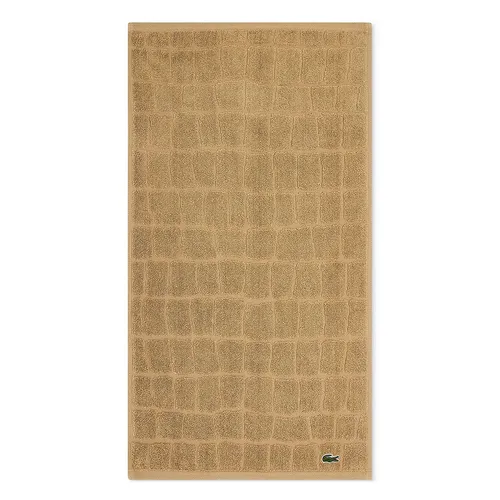 Khăn Tắm Lacoste Heritage Croc Scale Cotton Hand Towel 55262-LACTWL1-013 Sand Màu Vàng Cát