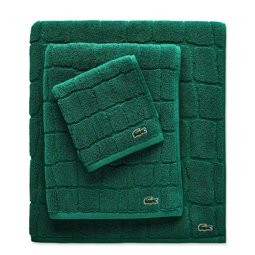 Khăn Tắm Lacoste Heritage Croc Scale Cotton Hand Towel 55430-LACTWL1-013 Croc Green Màu Xanh Lá Cây