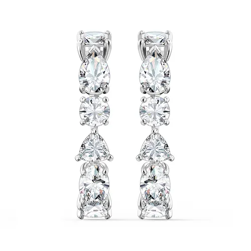 Khuyên Tai Nữ Swarovski Rhodium Plated Tennis Deluxe Cubic Zirconia Cuff Earrings 5563322 Màu Bạc