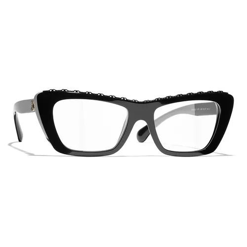 Kính Mắt Cận Chanel Butterfly Eyeglasses 0CH3480 C888 Màu Đen