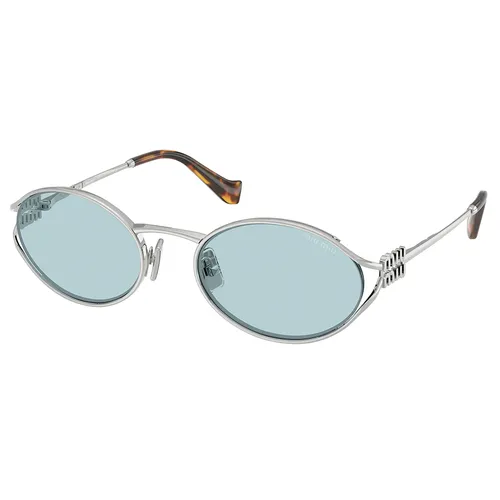 Kính Mát Nữ Miu Miu Sunglasses Woman 0MU 52YS 1BC20R Màu Xanh Bạc