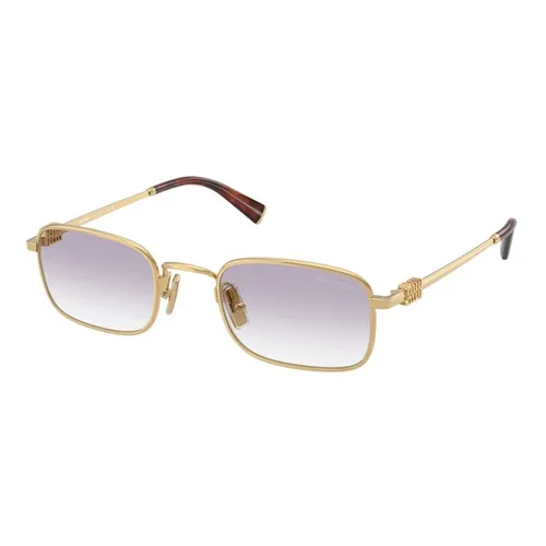 Kính Mát Nữ Miu Miu Sunglasses Woman 0MU A53S 5AK04O Màu Vàng Gold
