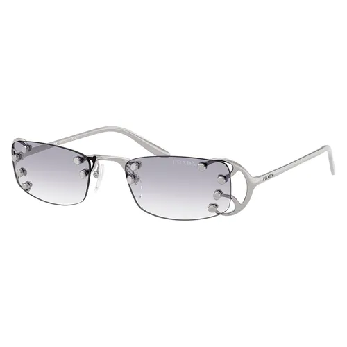 Kính Mát Nữ Prada Sunglasses 0PR C57S 28H40V Màu Xám/Bạc