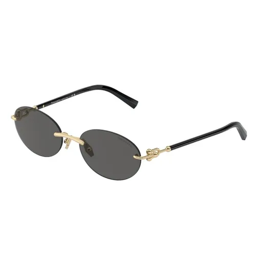 Kính Mát Nữ Tiffany & Co. 0TF3104D 6216S4 Pale Gold Sunglasses Màu Đen Xám