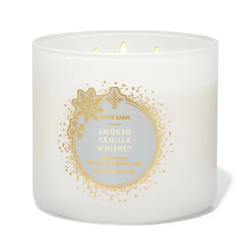 Nến Thơm Bath & Body Works Smoked Vanilla Whiskey 3-Wick Candle 411g