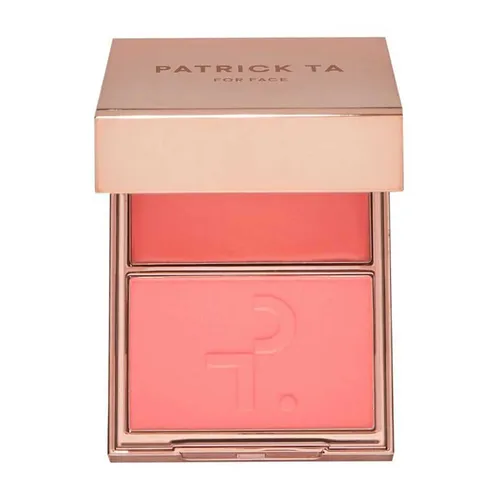Phấn Má Hồng Patrick Ta Double-Take Cream And Power Blush Duo Màu She's The Moment Cam Đào