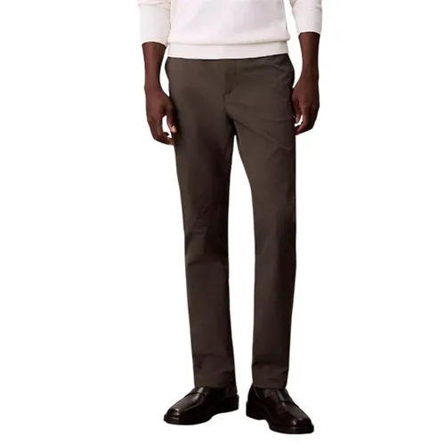Quần Dài Nam Calvin Klein CK Tech Slim Stretch Woven Chino 40BM632 - 024 Màu Nâu Size 32