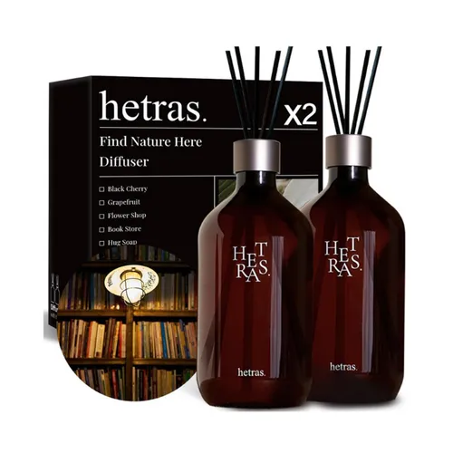 Set 2 Chai Tinh Dầu Nước Hoa Khuếch Tán Hương Thơm Hetras Book Store (500ml x 2)