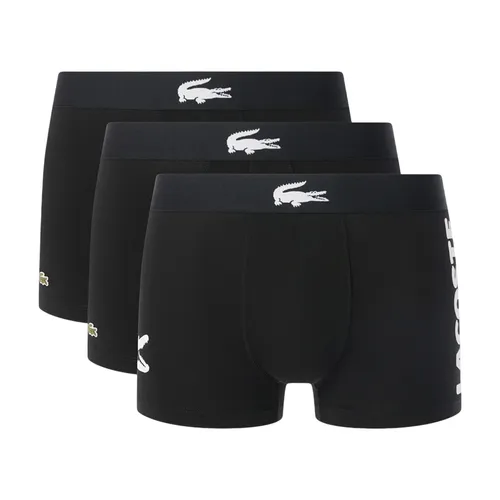 Set 3 Quần Lót Nam Lacoste 3-Pack Stretch Cotton Trunks 5H1291 9DI Màu Đen Size XS