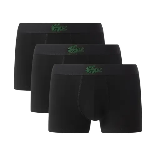Set 3 Quần Lót Nam Lacoste 3-Pack Stretch Cotton Trunks 5H4962 031 Màu Đen Size S