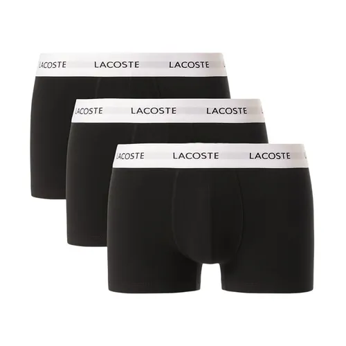 Set 3 Quần Lót Nam Lacoste 3-Pack Stretch Cotton Trunks 5H5150 031 Màu Đen Size S