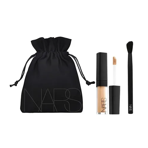 Set Kem Che Khuyết Điểm + Cọ Tán Nars Radiant Creamy Concealer Tone Medium 1 Custard