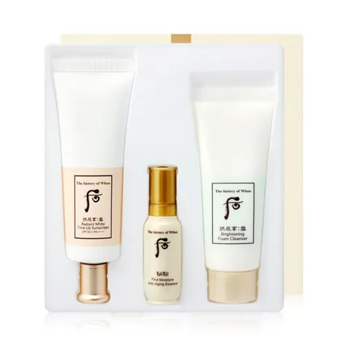 Set Kem Chống Nắng Dưỡng Trắng Da Whoo Radiant White Sun Essence 3 Món