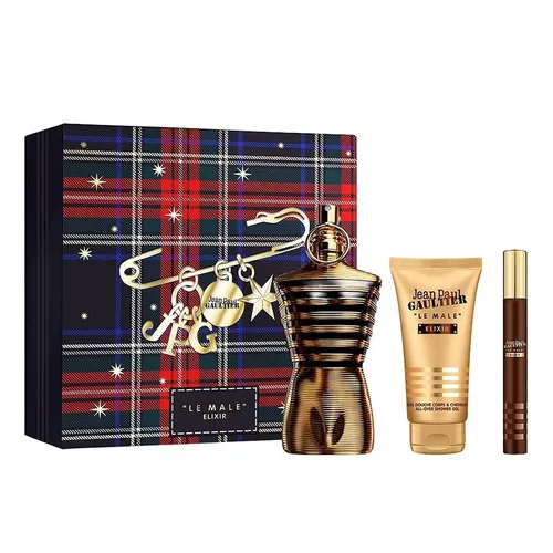 Set Nước Hoa Nam Jean Paul Gaultier Le Male Elixir Parfum 3 Món (125ml + Mini 10ml + Shower Gel 75ml)